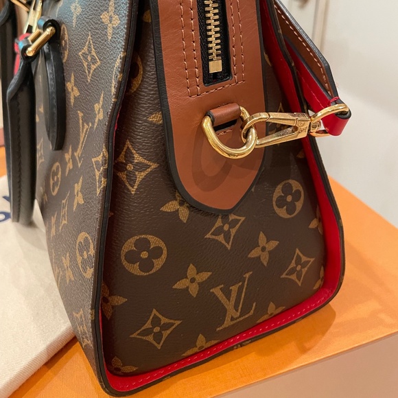 Louis Vuitton Brown and Red Tote Bag - Picture 4 of 9